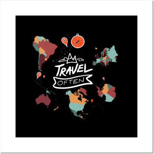 traveling around the world Posters and Art